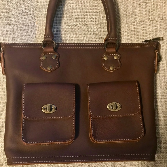 Love 41 (Saddleback Leather) Handbags - Love 41, Crossbody Leather Tote, Chestnut